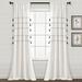 Farmhouse Boho Stripe Woven Tassel Yarn Dyed Cotton Window Curtain Panels Ivory/Black 42x84 Set - Lush Decor 16T005977