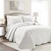 Medallion Scallop Bedspread White 3Pc Set Queen - Lush Decor 16T005885