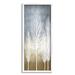 Stupell Industries Tall Tree Silhouettes Abstract White Forest Over Pattern by - Graphic Art Canvas in Brown/Green | 30 H x 13 W x 3 D in | Wayfair