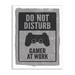 Stupell Industries Don't Disturb Gamer At Work Video Game Controller by - Textual Art Wood in Brown | 19 H x 13 W x 1 D in | Wayfair