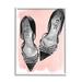 Stupell Industries Fashion Forward Heels Glam Shoes over Pink by Jennifer Paxton Parker - Unframed Graphic Art on Canvas in Black | Wayfair