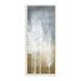 Stupell Industries Tall Tree Line Bare White Trees Over Abstract Pattern by - Graphic Art Wood in Brown | 17 H x 7 W x 2 D in | Wayfair