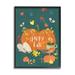Stupell Industries Happy Fall Greeting Plump Orange Pumpkin Festive Moths by - Textual Art in Green | 30 H x 24 W x 4 D in | Wayfair