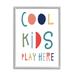 Stupell Industries Cool Play Here Sign Playful Block by Natalie Carpentieri - Textual Art Canvas | 20 H x 16 W x 1.5 D in | Wayfair
