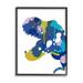 Stupell Industries T-rex Dinosaur Silhouette Graffiti Abstract Pattern by Anna Quach - Graphic Art Canvas in Blue | 14 H x 11 W x 1.5 D in | Wayfair