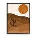 Stupell Industries Desert Cactus Rolling Hills Bold Orange Sun Landscape by Birch&Ink - Graphic Art Canvas in Brown/Orange | Wayfair