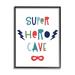 Stupell Industries Super Hero Cave Sign Playful Red Mask by Natalie Carpentieri - Textual Art Canvas | 30 H x 24 W x 1.5 D in | Wayfair