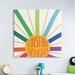 Stupell Industries Sunshine Thoughts Phrase Rainbow Sunrise Striped Rays by Sd Graphics Studio - Graphic Art Canvas | 24 H x 24 W x 1.5 D in | Wayfair