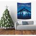 The Holiday Aisle® Polyester Oh Holy Night Tapestry Polyester in Blue | 88 H x 104 W in | Wayfair 8121DCB5EA8D4A3EBB9DE1C42D7EF920