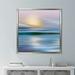 Highland Dunes Foster 'Early Morning Zuma Beach' Acrylic Painting Print on Wrapped Canvas in Blue/Yellow | 63.5 H x 39.5 W x 2 D in | Wayfair