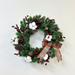 The Holiday Aisle® Ansuma 22" Handmade Decorative Fir & Pine Cones Wreath for Christmas Cotton in Green/Red | 22 H x 22 W x 3.15 D in | Wayfair