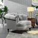 Armchair - House of Hampton® Mercer 106.68Cm Wide Tufted Armchair Velvet/Fabric in Gray | 31.5 H x 42 W x 38 D in | Wayfair