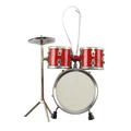 The Holiday Aisle® Adynn Miniature Drum Set Musical Instrument Realistic Hanging Figurine Ornament Plastic in Red | 3.5 H x 3.5 W x 2 D in | Wayfair
