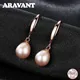 Boucles d'oreilles en argent Sterling 925 or Rose perle d'eau douce bijoux de mariage blanc