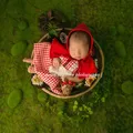Dvotinst-Robe et chapeau de petit chaperon rouge pour nouveau-né accessoires de photographie pour