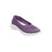 Extra Wide Width Women's CV Sport Laney Slip On Sneaker by Comfortview in Sweet Grape (Size 11 WW)