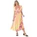 Plus Size Women's Rose Garden Maxi Dress by Woman Within in Banana Pretty Rose (Size 28 W)