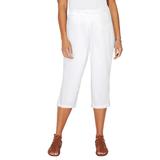 Plus Size Women's Everyday Capri with Sparkle Hem by Catherines in White (Size 5X)