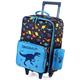VASCHY Children's Luggage, Cute Kids Suitcases Dinosaur Suitcases on Wheels Trolley Hand Luggage for School Trips, Travel, Weekend for Boys, Girls, 18 Inch, Black Dinosaur