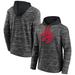 Men's Fanatics Branded Heathered Charcoal/Black Toronto Raptors Instant Replay Colorblocked Pullover Hoodie