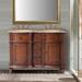 Lark Manor™ Adoncia 48" Double Sink Bathroom Vanity Set Wood/Marble in Red | 36 H x 48 W x 22 D in | Wayfair 916B59277DB94D58AA383AB2181FCE85