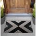Willa Arlo™ Interiors Stearns Non-Slip Outdoor Door Mat Synthetics in Black/Brown | Rectangle 1'6" x 2'6" | Wayfair