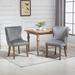 Rosdorf Park 22.8"Wide Tufted Velvet Nailhead Wingback Chair Wood/Upholstered/Velvet in Gray | 37 H x 22.8 W x 26 D in | Wayfair