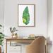 Bayou Breeze Banana Leaf by Viola Kreczmer - Floater Frame Painting on Canvas in Green/Yellow | 24 H x 18 W x 1.62 D in | Wayfair