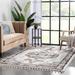 White 87 x 63 x 1.2 in Area Rug - Well Woven kids Nala Rialta Oriental Persian Medallion Brown/Ivory Fringed Plush Pile Area Rug | Wayfair NAL-58-5