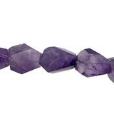 Amethyst Faceted Beads | 20x18x17 to 30x21x15mm | Purple | Pendant | 3 Beads |