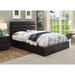 Leatherette Upholstered Storage Bed, Black