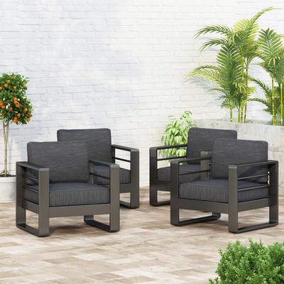 Maya Bay Aluminum Club Chairs (Set of 4) by Christopher Knight Home