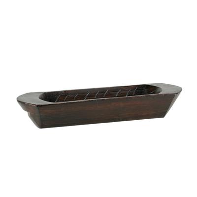 D&W Silks Resin Dough Bowl Planter - Brown