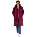 Plus Size Women's Mid-Length Raincoat by TOTES in Merlot (Size 5X)