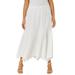 Plus Size Women's AnyWear Linen Flounce Skirt by Catherines in White (Size 3X)