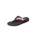 Wide Width Women's The Sylvia Soft Footbed Thong Slip On Sandal by Comfortview in Tropical Leaf (Size 7 W)