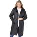 Plus Size Women's Mid-Length Raincoat by TOTES in Black (Size 1X)