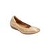 Extra Wide Width Women's The Everleigh Flat by Comfortview in Gold (Size 9 1/2 WW)