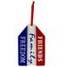 6inch Wood Luggage Tag Hanging Decoration, Friends Family Freedom