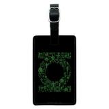 Green Lantern Green Lantern Icons Logo Rectangle Leather Luggage Card Suitcase Carry-On ID Tag