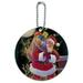 Christmas Holiday Santa Chimney Magic Round Luggage ID Tag Card Suitcase Carry-On