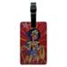 DC Super Hero Girls Wonder Woman Rectangle Leather Luggage Card Suitcase Carry-On ID Tag