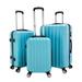 Pabby Yard 3Pcs Traveling Luggage Clearance! Blue 20"+24"+28" Portable Large Capacity Luggage Bags for Travel Rolling Traveling Storage Suitcase Luggage Set Travel Luggage with Wheels