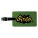 Batman Classic TV Series Logo Rectangle Leather Luggage Card Suitcase Carry-On ID Tag