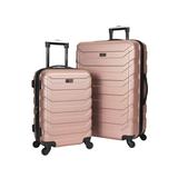 2PC. MADISON HEIGHTS EXPANDABLE ROLLING HARDSIDE LUGGAGE SET, ROSE GOLD