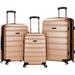 Rockland Melbourne Hardside Expandable Spinner Wheel Luggage, Champagne, 3-Piece Set (20/24/28)