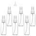 Meidong Bottles, 2oz/50ml Clear Empty Fine Plastic Mini Travel Bottle Set, Small Refillable Liquid Containers with 1pcs Funnels (6 Pack)