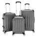 3-in-1 Portable ABS Trolley Case 20-inch / 24-inch / 28-inch Travel Luggage Case Dark Gray