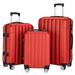 lzndeal 3Pcs Hard Shell Luggage Set 20 24 28inch Large Capacity Trolley Suitcase New