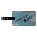 Graphics and More Costa Rica or Bust - Flying Airplane Rectangle Leather Luggage ID Tag